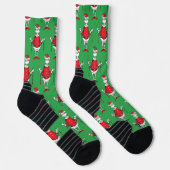 Oude Grinch Kerst Groen Patroon Sokken (Rechts)