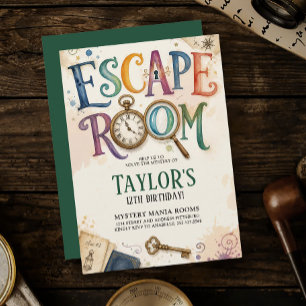 Oude Groen Escape Room Mysterie Puzzel Oplossen Kaart