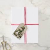 Oude Groen Sneeuwman Kerst Cadeaulabel (Met Touw)