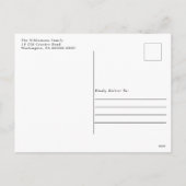 Oude Groenblauwe Truck Met Kranst Merry Christmas Feestdagenkaart (Achterkant)