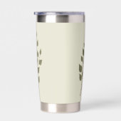 Oude groene berken tak geïsoleerde drinkbeker (Rechts)