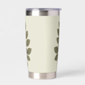 Oude groene beuken tak geïsoleerde drinkbeker (Links)
