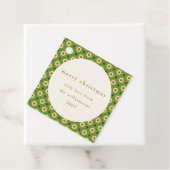 Oude Groene Boho Bloemstuk Aangepaste Prettig Kers Bedankjes Labels (In situ)