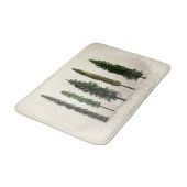 Oude groene bosbomen rustiek houtachtig badmat (Gekanteld)