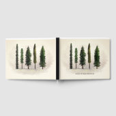 Oude groene bosbomen rustieke bosrijke trouwdag gastenboek (Volledig)