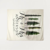 Oude groene bossen rustieke bos bruiloft wandkleed (Voorkant (horizontaal))