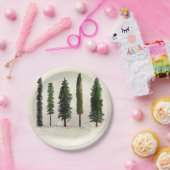 Oude groene bossen rustieke bosrijke bruiloft papieren bordje (Feest)