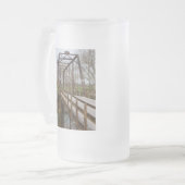 Oude groene brug van 1912 matglas bierpul (Voorkant links)