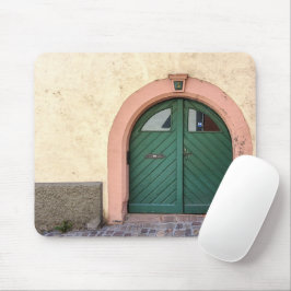 Oude groene deur muismat