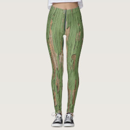 Oude groene flakeverf voor vrouwen leggings