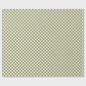 Oude groene geruite kerst cadeaupapier (Vlak)