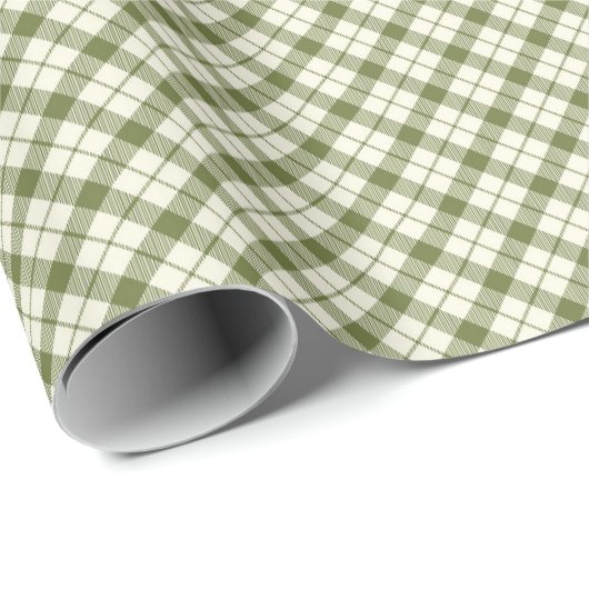 Oude groene geruite kerst cadeaupapier (Rol Hoek)