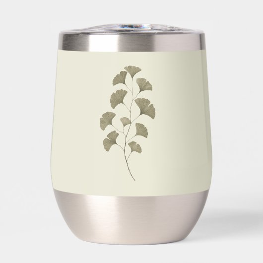 Oude groene Ginkgo-bladeren (Voorkant)