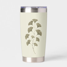 Oude groene Ginkgo-bladeren