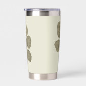Oude groene klisbladeren geïsoleerde drinkbeker (Rechts)