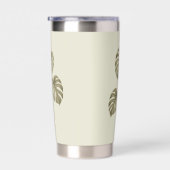 Oude groene Monstera-bladeren Geïsoleerde Drinkbeker (Rechts)