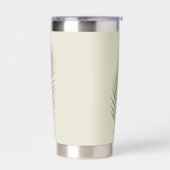 Oude groene palmblad geïsoleerde drinkbeker (Links)