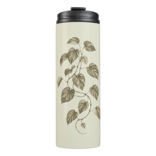 Oude groene Pothos rank Thermosbeker (Voorkant)