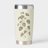 Oude groene Pothos-wijnstok Geïsoleerde Drinkbeker (Achterkant)