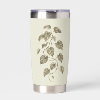 Oude groene Pothos-wijnstok Geïsoleerde Drinkbeker