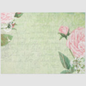 Oude groene roze roos oude brief tissuepapier (Voorkant)