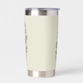 Oude groene rozemarijn tak geïsoleerde drinkbeker (Links)