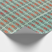 Oude groene strepen cadeaupapier (Hoek)