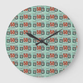 Oude groene strepen grote klok (Voorkant)