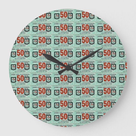 Oude groene strepen grote klok (Voorkant)