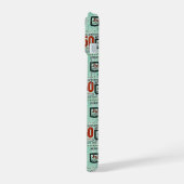 Oude groene strepen iPhone 15 case (Linkerkant)