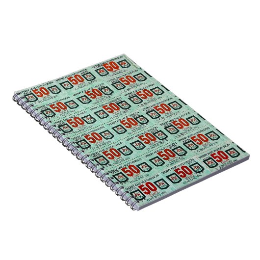 Oude groene strepen notitieboek (Rechterzijde)