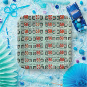 Oude groene strepen papieren bordje (Feest)