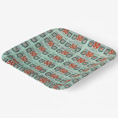 Oude groene strepen papieren bordje (Gebogen)