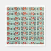 Oude groene strepen servet (Voorkant)