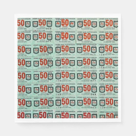 Oude groene strepen servet (Voorkant)