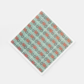 Oude groene strepen servet (Hoek)