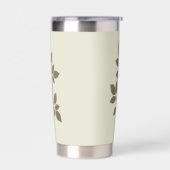 Oude groene wilde rozen tak geïsoleerde drinkbeker (Links)