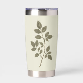 Oude groene wilde rozen tak geïsoleerde drinkbeker