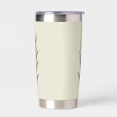 Oude groene wilgenbladeren geïsoleerde drinkbeker (Links)
