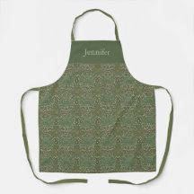 Oude groene William Morris bloempatroon naam