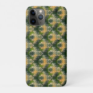 Oude groene witte oranje bloempatroon Case-Mate iPhone case