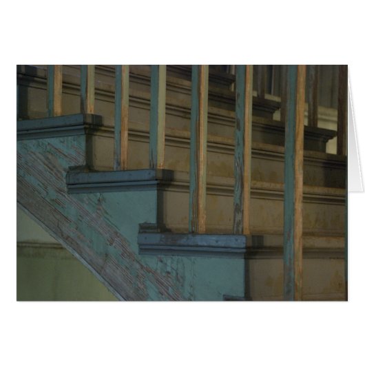 Oude Groene Wooden Stairs (Voorkant Horizontaal)