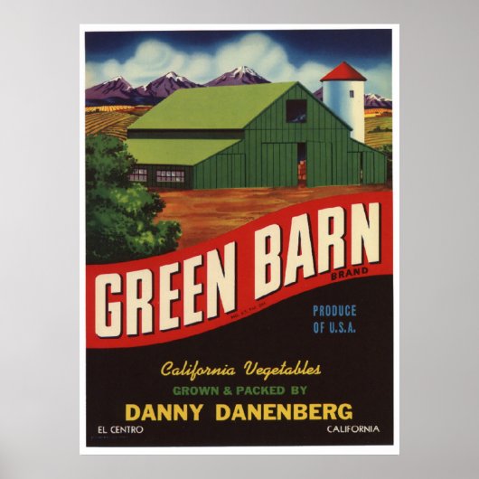  oude groente- en fruitkratenetiketten poster (Voorkant)