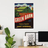  oude groente- en fruitkratenetiketten poster (Thuiskantoor)