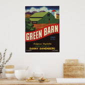  oude groente- en fruitkratenetiketten poster (Keuken)