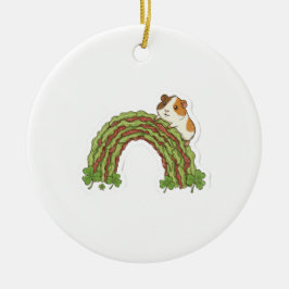 Oude Groente Regenboog Cavia St.Patrick's Dag Keramisch Ornament