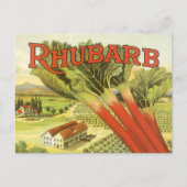 Oude Groentebliklabel Kunst, Rabarberboerderij Briefkaart (Voorkant)