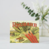 Oude Groentebliklabel Kunst, Rabarberboerderij Briefkaart (Staand voorkant)