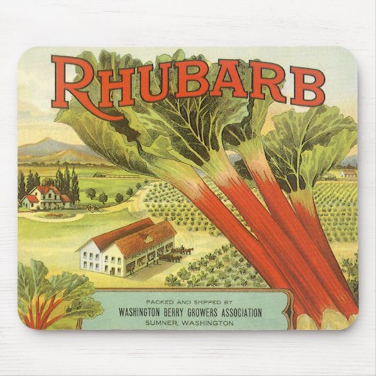 Oude Groentebliklabel Kunst, Rabarberboerderij Muismat (Voorkant)