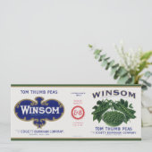Oude Groentebliklabel Kunst, Winsom Erwten (Staand voorkant)